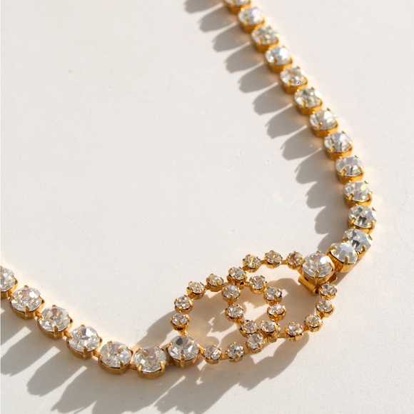 Chanel Vintage Barbie 1995 Crystal Rhinestone Embellished Chain Waist Gold Belt - Picture 12 of 16